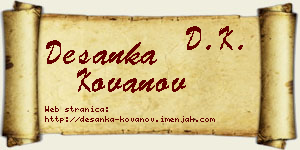 Desanka Kovanov vizit kartica